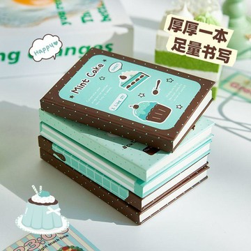 【台灣出貨】薄荷綠甜點風筆記本少女心手賬本學生口袋本子高顏值 ins 記事本