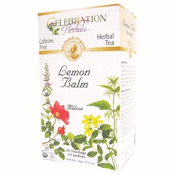 Organic Lemon Balm Herb Tea 24 Bags by Celebration Herbals