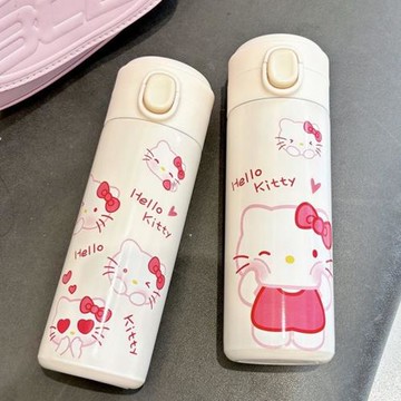 2025新款女孩兒童水杯上學專用保溫杯女童hellokitty凱蒂貓水壺暖