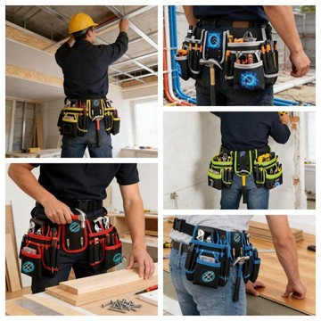 🔥臺灣熱賣⚡️加厚重型木工電工牛津布工具工具包腰包收納多功能耐用腰帶維修🎉