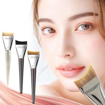 月牙弧形無痕粉底刷3入組 (粉底刷/化妝刷/魚尾粉底刷)