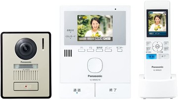 日本 Panasonic 國際牌 VL-SWE210  視訊門鈴 對講機 錄影 防盜 監視  3.5寸彩色液晶 玄關分機 露出型 LED燈 無線顯示器 分機 2.2寸彩色液晶 VL swd220K 後繼  日本代購