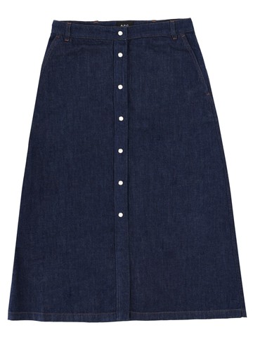 a. p.c. denim skirt with buttons