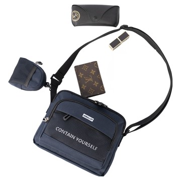 jeballot 拉特里斯 斜背包  海軍藍  25 x 19 x 8 厘米