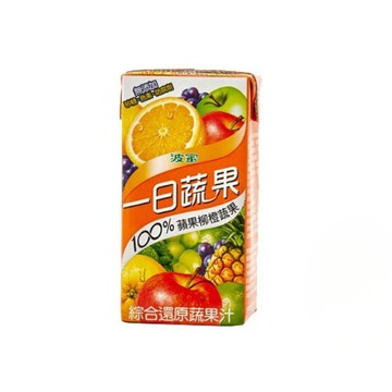 波蜜 一日蔬果100%蘋果柳橙蔬果汁160mlx24罐/箱