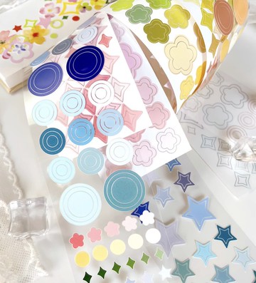 星星點點 基礎手帳デコ 割型貼紙卷 (kiss-cut)