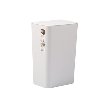 CHAHUA 茶花 窄長型按壓彈蓋式垃圾桶 9.1L 夾縫放置  15.7 x 22.2 x 33.3cm  茶花白  1個