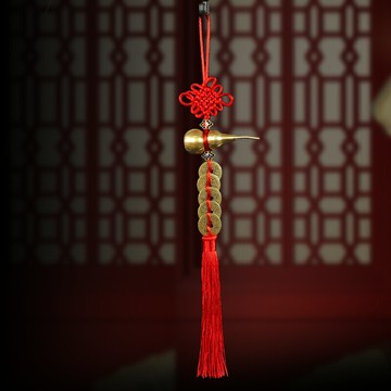 銅葫蘆五帝錢六帝錢十帝錢掛件店鋪玄關客廳臥室衛生間門口掛飾