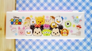 【震撼精品百貨】尼士尼Q版_tsum tsum~塑膠筆盒-粉白