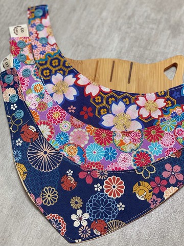 雙面三角巾 貓狗項圈 四合扣