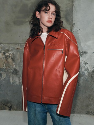 Contrabass Leather Jacket_Red