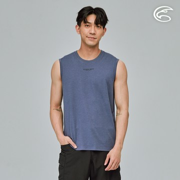 ADISI 男天絲鋅離子消臭快乾背心AV2311115 (S-2XL) 洋藍｜仿棉感 親膚 涼感 抗UV 除臭 吸濕排汗