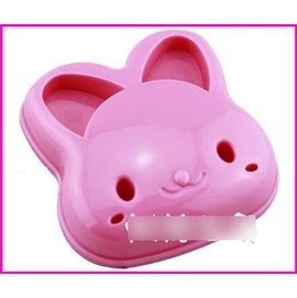 【飯團模-塑膠-小兔頭-3寸-2件/組】飯團模 壽司模 也可當月餅模餅乾模(直徑9.5厚2cm)，2件/組(可混選)-8001006