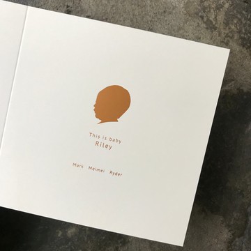 彌月卡/訂做腳丫+頭像或半身像/100張