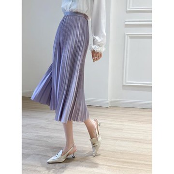 顏色巨美 品質感超贊 高腰垂墜感A字百褶半身裙傘裙女2025夏新款