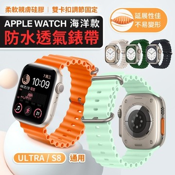 Apple Watch 海洋波浪款 矽膠錶帶 適用 38 / 40 / 41 mm