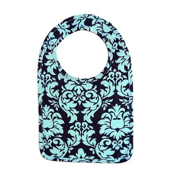 Ah Goo Baby 圍兜 採用聰明磁扣設計 輕鬆穿脫方便 100% Cotton  復古夜藍  1個  1件