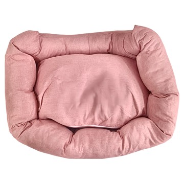 Dogfeet 聯名亞麻系舒眠床[S] (1100克)  53 x 43 x 21cm  粉色  1入