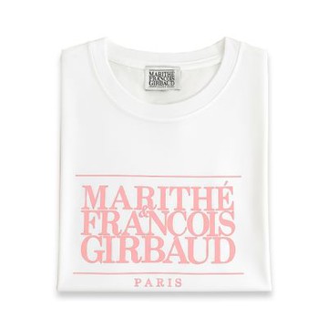 MARITHÉ FRANÇOIS GIRBAUD MFG 女款短版 經典LOGO 短袖上衣 T恤-白色