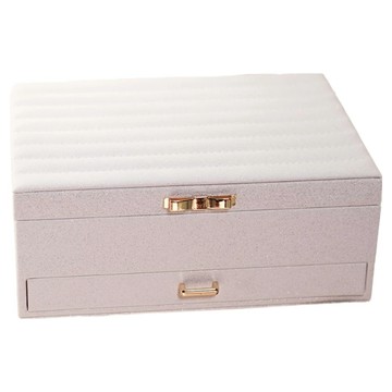 Porabella 雙層雲朵感首飾盒  亮粉白  1個