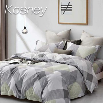KOSNEY  彩色生活  頂級吸濕排汗萊賽爾天絲加大床包枕套組