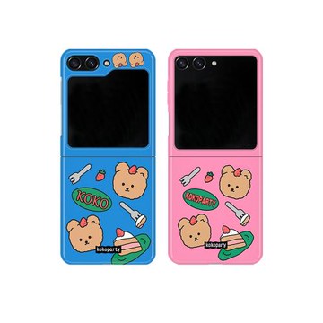 蛋糕熊適用三星zflip7fe手機殼zflip6折疊屏flip5全包W25心系天下保護套超薄大視窗小眾女新款高級感可愛防摔