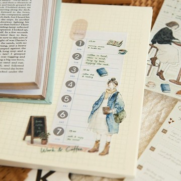 【雜誌風霧面PET 割型貼紙】 No.1~5