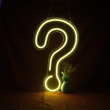 客製霓虹文字圖案燈 | 問號 | 桌燈 | 房間裝鉓燈 | 可調光
