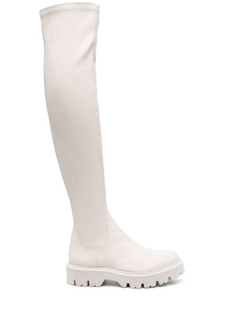 Roberto Festa - Afrodite knee-length boots - women - Calf Leather/Rubber/Calf Leather - 37 - Neutrals