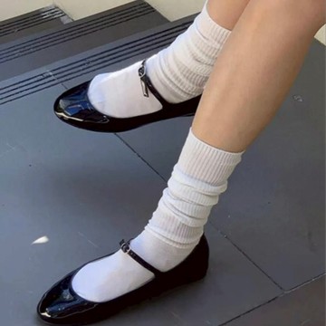 韓國 夏日純色堆堆襪（七色） - 粉