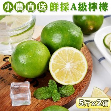 【產地直送】屏東小農直送 鮮採綠檸檬A級5斤x2箱