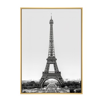 巴黎鐵塔畫作  40 x 30cm  木色