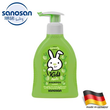 德國sanosan珊諾-兒童洗髮精200ml-青蘋果香