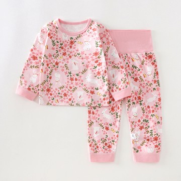 小豬大衛新款寶寶秋衣秋褲套裝純棉高腰睡衣家居服男女童內衣套裝(鑫弘-萌寶童裝)可開發票