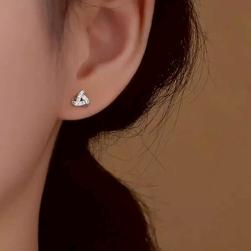 耳釘 耳環 純銀耳釘 s999足銀纏繞耳釘 微鑲鑽鋯石耳釘 耳飾 耳環 女生耳釘 閨蜜耳釘 養耳洞防過敏耳釘 銀耳環