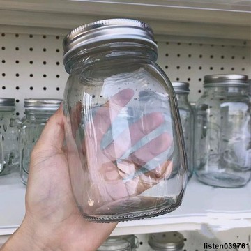 【復古北歐風】食品級玻璃密封罐 寬口玻璃儲物罐 茶葉罐 糖罐 收納罐 家用美式復古玻璃罐子 小玻璃罐 玻璃罐密封罐