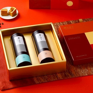 ［快速出貨］紅紅火火旺旺來🌟【京盛宇】旭日禮盒-雙罐茶葉｜三種組合可選｜茶葉禮盒｜伴手禮｜生日禮｜