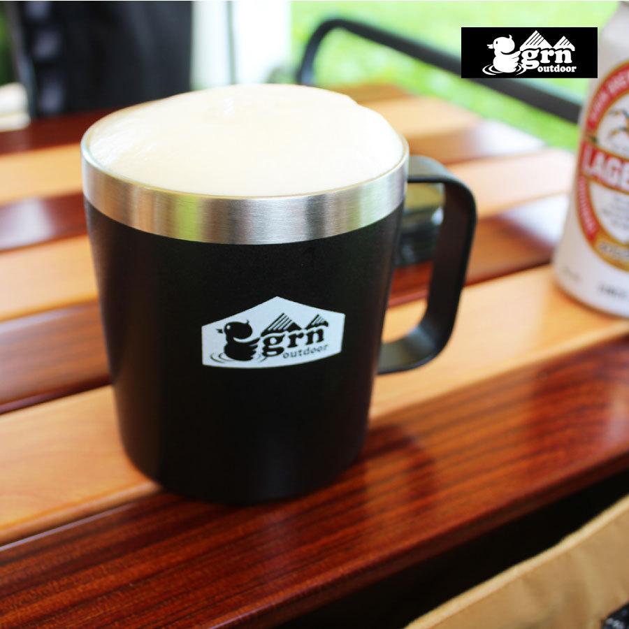 grn outdoor ジーアールエヌ アウトドア ビヤーマグ BEER MUG 350ml アウトドア キャンプ 真空耐熱構造のステンレス