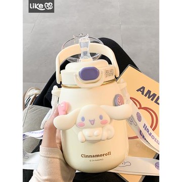 三麗鷗可愛保溫杯女生高顏值帶吸管水杯女新款2025大容量學生杯子