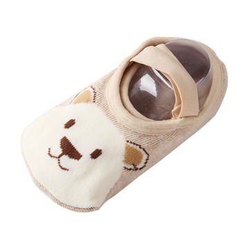 JoyNa - 寶寶防滑地板襪-3雙入-D款-小熊+隨機2雙 (均碼11-13CM)