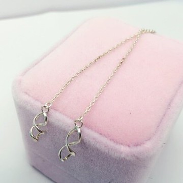 925純銀耳環耳飾-時尚簡約波浪設計母親節生日情人節禮物女飾品73dq65【獨家進口】【米蘭精品】