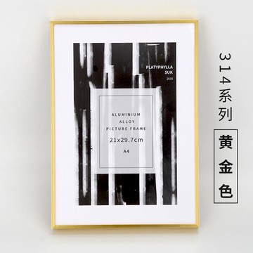 金屬相框 金屬相框掛墻免費洗照片加框創意擺台七寸海報框北歐裝裱畫框定制 【CM9024】