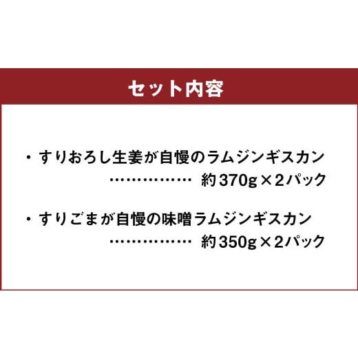 ふるさと納税 北海道 北広島市 生姜と味噌のラムジンギスカンセット 計4パック