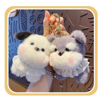 狗狗吊飾 毛絨 鑰匙圈 可愛 雪納瑞 柴犬 紅貴賓 腮紅小奶狗 鑰匙扣 狗狗玩偶 書包掛件 柴柴 狗奴必備