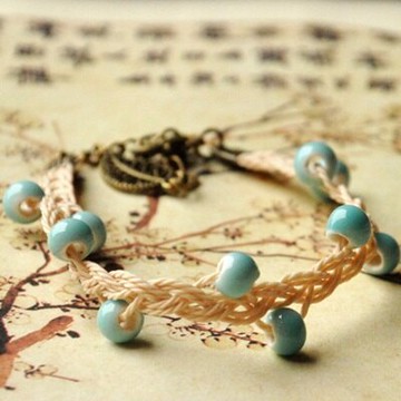 陶瓷手鍊 串珠手環 -純色時尚百搭手工生日情人節禮物女飾品6色73gw55【獨家進口】【米蘭精品】