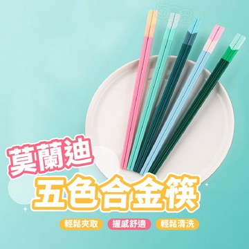 ！台灣現貨！莫蘭迪色合金筷 5入組 高顏值玻璃纖維筷子 家用合金筷子 日式筷 家庭分餐筷 筷子套裝 料理筷子 防滑筷