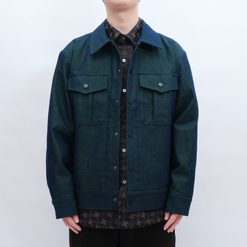 KAIKAI - MASQUERADE - 映影綠牛仔夾克外套