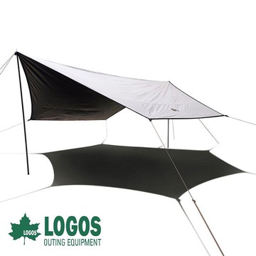 【日本LOGOS】 抗光黑膠六角天幕  LG71809036