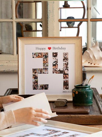 DIY年齡數字照片相框定制做成送女友朋友禮物閨蜜情侶生日七夕