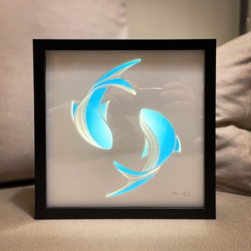 【雙魚】立體紙雕氣氛燈 / 流動光影 × 浪漫意象